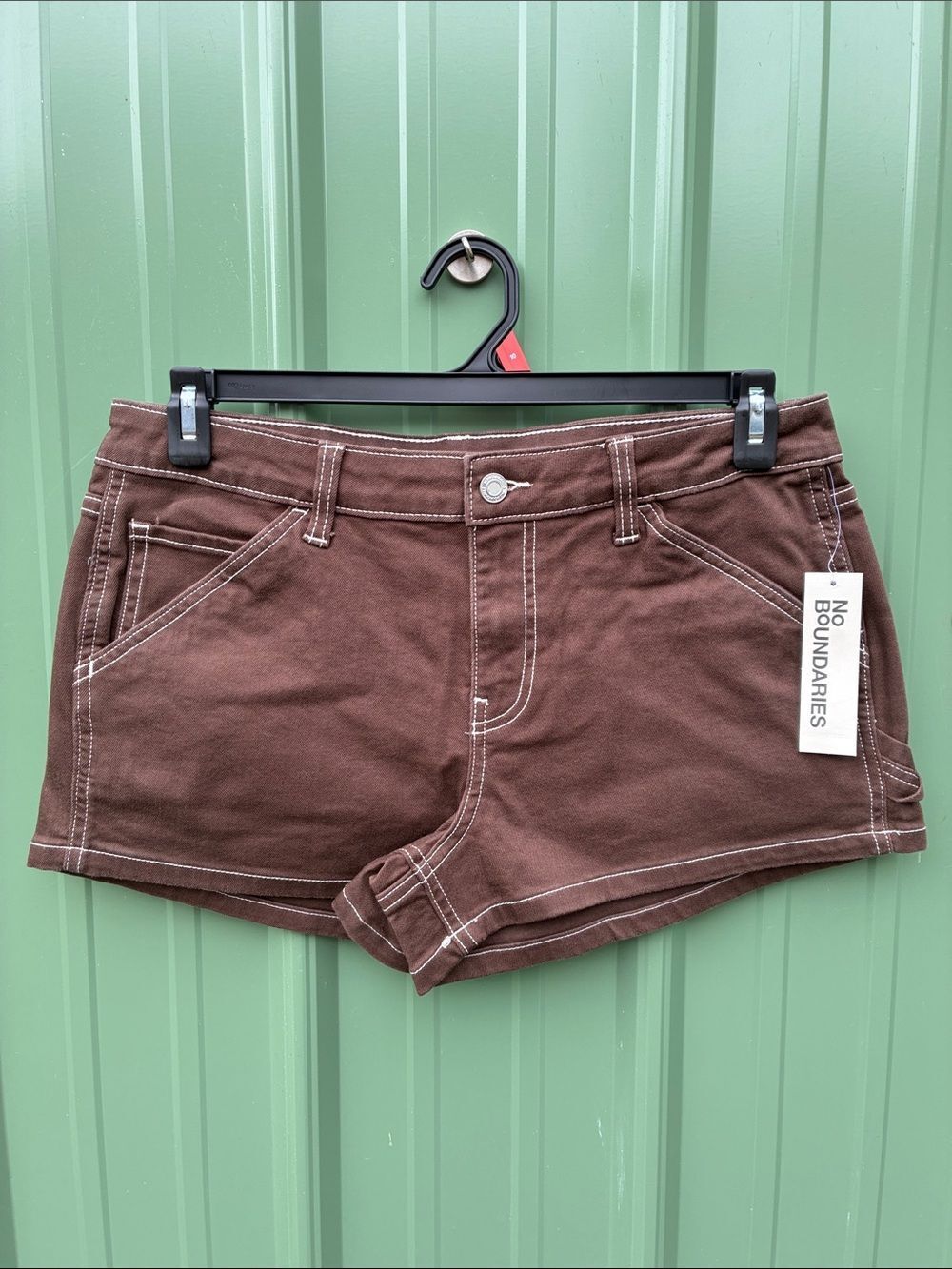 Women’s Carpenter Denim Shorts Brown Size 10